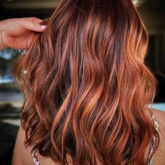 Copper Hair With Highlights, Copper Hair Color, Lob Haircut, Dark Blonde Hair, Metallic Hair, Hair Inspiration Color