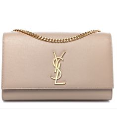 Authentic Ysl Kate Medium Grain Beige Leather Gold Color Chain Bag New, Without Tags, Protective Stickers Intact Come With Original Box, Dust Bag, Authenticity Card Price Is Firm Id 1760 Beige Ysl Bag, Ysl Kate Medium, Ysl Toy Loulou, Ysl Kate Bag, Gold Chain Bag, Ysl Kate, Designers Bags, Kate Bags, Beautiful Wardrobe