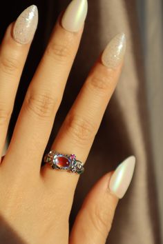 Jewellery Designing, Cute Ring, Chic Rings, Funky Jewelry, Cute Rings, One Ring, Moonstone Ring, Ring Box, Mix And Match