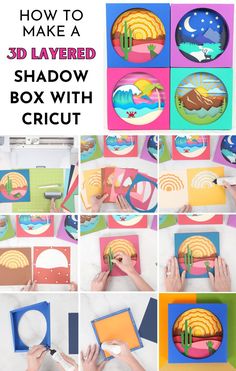 how to make 3d layered shadow box with cricut - step by step instructions