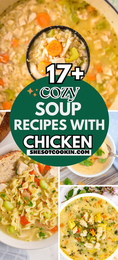 Chicken soup photo collage. Crockpot Soup Recipes With Chicken, Canned Chicken Soup, Can Chicken Soup Recipes, Chicken Soup With Rivals, Crockpot Chicken Soup Recipes, Chicken Soup With Mixed Vegetables, Moms Creamy Chicken Soup, Soup With Chicken, Chicken Soup Recipes Crockpot