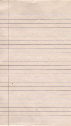 an old piece of lined paper with red lines