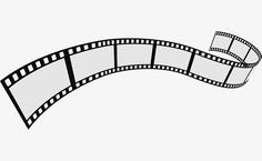 a black and white film strip is shown in this drawing, it appears to be curved