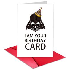 darth vader birthday card with the words i am your birthday card on it