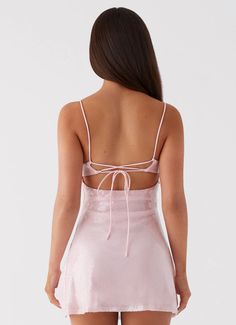 Paloma Blush Sequin Mini Dress - Pink – Peppermayo US Snow Ball Dress, Mini Dresses Formal, Grad Fits, Hoco Dress Inspo, Hen Party Dress, Hen Party Outfits, Open Back Mini Dress, Sequin Material, Special Event Dresses