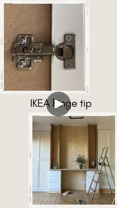 three pictures showing different types of kitchen cabinet doors and the words ikea edge tip