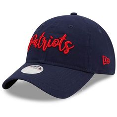 Show that you're a dedicated New England Patriots fan in classic fashion with this Script 9TWENTY hat from New Era. It features the New England Patriots team name in raised embroidery across the crown that sits low for relaxing wear and all-day comfort. The adjustable closure also lets you choose which fit works best for the most comfortable feel.Show that you're a dedicated New England Patriots fan in classic fashion with this Script 9TWENTY hat from New Era. It features the New England Patriots team name in raised embroidery across the crown that sits low for relaxing wear and all-day comfort. The adjustable closure also lets you choose which fit works best for the most comfortable feel.PRODUCT FEATURESBrand: New EraImportedWoven clip tagOne size fits mostEmbroidered graphics with raised Patriots Fans, Raised Embroidery, Mens Trends, Team Name, Classic Fashion, Mens Big And Tall, New England Patriots