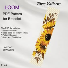 a cross stitch bookmark with sunflowers on it and the words loom