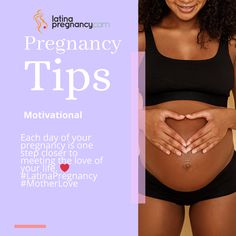 a pregnant woman holding her stomach with the words pregnant tips written on it in front of her belly