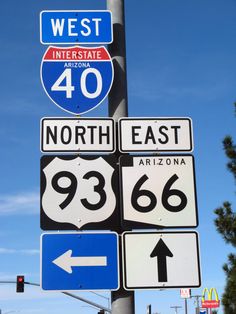 several street signs are posted on a pole