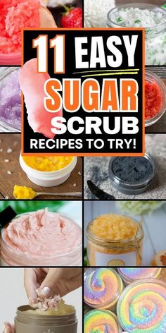 Easy Diy Sugar Scrub, Homemade Sugar Scrub Recipes, Recipes For Glowing Skin, 600 Calorie Meals, Foot Scrub Recipe, Homemade Foot Scrub, Body Scrub Homemade Recipes, Sugar Scrub Homemade Recipe, Salt Scrub Diy