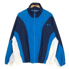 Vintage 90s Nike Swoosh windbreaker jacket in blue colour. Zip up light jacket with embroidered logo on both side. Still in good condition EXCEPT some washable dirts on the front. SEE THE PICTURES FOR MORE DETAILS. CONDITION : 7.7/10 MEASUREMENT Pit : 27 inch Length : 26 inch Shoulder : 23 inch Arm Length : 23.5 inch Size On Tag : M Recommended Size : L-XL PAYMENT We accept PayPal only. The item will be ship 3-5 days once the payment has been made. SHIPPING DHL ONLY. USUALLY AROUND 7-21 DAYS BEF Nike Clothes Mens, Nike Clothes, 90s Nike, Club Sweatshirts, Nike Windbreaker, Oversized Pullover, Nike Swoosh, Blue Colour, Nike Outfits