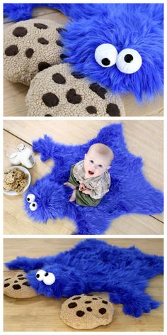 an image of a stuffed animal that looks like cookie monster