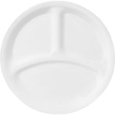 a white paper plate on a white background