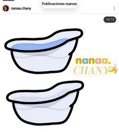 an image of two bowls with blue liquid in them and the words nanna chanya on