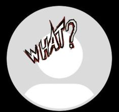 a white button with the words what? written in red on it and an image of a question mark