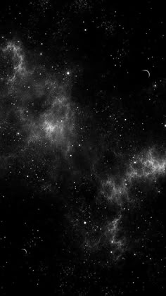 black and white photograph of stars in the night sky