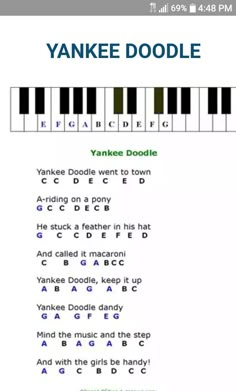 a keyboard with the words yankee doodle on it