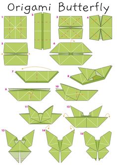 how to make an origami butterfly out of paper - step by step instructions