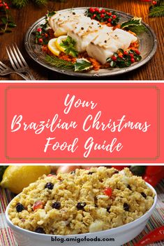 the brazilian christmas food guide with text overlay