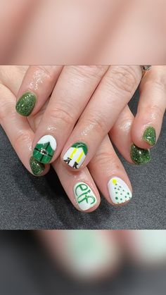 WHEN YOUR NAILS ARE SO FESTIVE. EVEN THE ELF ON THE SHELF IS IMPRESSED! #101customnails #holidaynails #cheistmasnails #elfnails #naileditdaily #willferrell #nailedit #nailsonfleek Buddy The Elf Nails Designs, Elf Movie Nails, Elf On The Shelf Nails, Buddy The Elf Nails, Elf Christmas Nails, Elf Nails Designs, Christmas Character Nails, Character Nail Designs