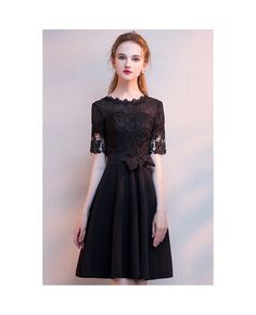 Buy Little Black Aline Homecoming Party Dress With Lace Sleeves at cheap price online. Free stable shipping and pro custom service since 2009. Dress With Lace Sleeves, Homecoming Party, Dress With Lace, Lace Sleeves, Homecoming, Lace Dress, Party Dress, Cocktail Dress, Formal Dresses