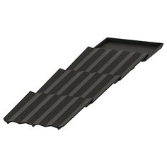 an image of a black metal roof on a white background