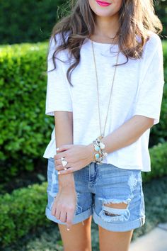 Princess Closet, Southern Curls And Pearls, Sassy Style, Spring Closet, Style Spring, Shorts Jeans, Looks Style, Short Shorts