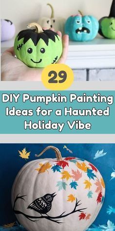 diy pumpkin painting ideas for a painted holiday vibe