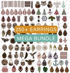 the mega bundle includes over 250 earrings and other items to make it look like they have been