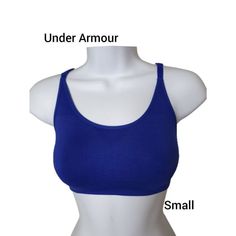 Ua Women's Sports Bra Low Impact Athletic Top Seamless Racerback Activewear Small This Bra Gives You The Right Support For Low-Impact Activities. It Has A Seamless Fit And Adjustable Straps For Complete Comfort. Soft Comfortable Racerback Style Absorbs Sweat To Keep You Cool, Dry And Comfy Medium High Support High Impact Adjustable Straps Seamless Perfect Fit Women's Small 93% Nylon, 7% Elastane Excellent Condition. Ships Immediately All Items Are Cleaned And Sanitized Before Shipping. Smoke And Small Bra, Printed Sports Bra, Gray Sports Bra, High Impact Sports Bra, White Sports Bra, Racerback Sports Bra, Women Sports, Women's Sports, Athletic Top