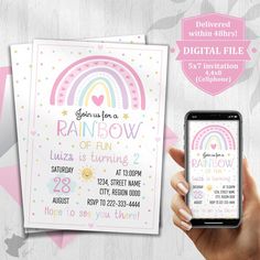 Clouds Rainbow, Boo Design, Fun Invitation, Fun Invitations