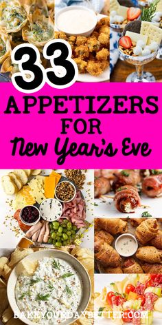 Looking for delicious New Year's Eve snacks? Look no further than this list of 33 New Year's Eve appetizer recipes! Simple and delicious appetizers everyone will love! New Years Eve Food Appetizers, New Years Eve Snack Ideas, New Years Eve Finger Foods, Nye Snacks, New Years Food Ideas Appetizer Recipes, Nye Food Ideas Party Appetizers Appetizer For New Years Eve, New Year’s Eve Party Apps, New Year Eve Snacks, New Year’s Eve Party Snacks, New Years Eve Apps, New Year’s Eve Finger Foods, New Year Party Food Ideas, New Years Eve Snack Ideas, New Years Eve Appetizers Party Ideas