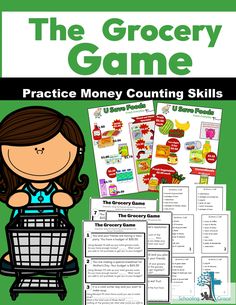 the grocery game for kids to practice money counting skills and help them learn how to use it