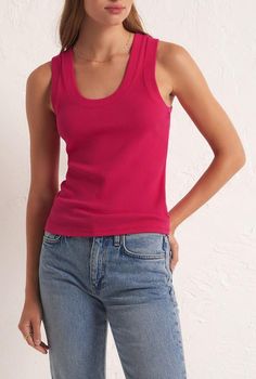 Our Sirena Rib Tank is made in our Premium Feather Rib fabric. We love this fitted tank tucked or untucked.Slim fit    Premium Feather Rib: 95% Cotton, 5% Spandex    Machine Wash Cold, Tumble Dry Low Rib Fabric, Denim T Shirt, Denim Sweater, Short Shirts, Shirt Accessories, Denim Shop, Outerwear Jackets