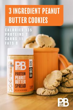 three ingredient peanut butter cookies on a table