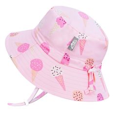 PRICES MAY VARY. GRO-WITH-ME® SMART DESIGN: Baby and kids' sun hat with fully adjustable head drawstring. Allows you to size up so you can use the same sun hat for multiple seasons. UV SUN PROTECTION & QUICK DRY: Made with 50+UPF aqua-dry water-repellent fabric, this sun hat for kids offers all day UV protection and comfort; perfect for beach and pool water-play. UV rating is due to weave of the fabric, no harmful chemicals or dyes were used. The brim stays up well wet or dry. STAY-ON SAFE: Adju Pink Ice Cream, Kids Sun Hat, Baby Einstein, Waterpark, Boys Swim, Water Repellent Fabric, Water Resistant Fabric, Harmful Chemicals, Kids Hats