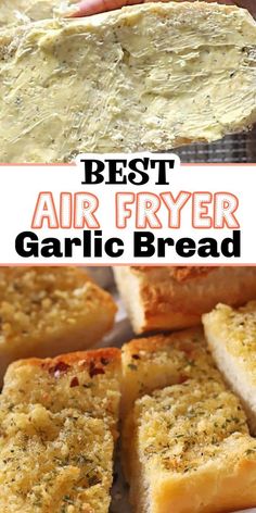 the best air fryer garlic bread recipe is so easy to make and it's delicious