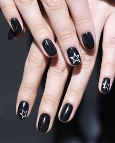 nails / star nail / giselle / aespa / nail aesthetic Star Nail, Giselle Aespa, Really Cute Nails, Star Nails, Nails Desing, Nail Polish Designs