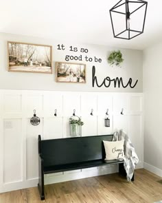 It Is So Good To Be Home Wood Sign-CarpenterFarmhouse Mudroom Decor, Wood Signs For Home, Home Entrance Decor, Decor Minimalist, Front Room, Decoration Design, Home Interior, Home Living Room, Home Remodeling