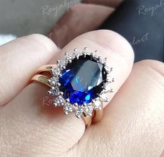 DETAILS OF RING Main Stone Shape: Oval Cut Diamond Stone Color: Blue / White Main Stone Weight: 4.00 Carat (Approx.) Main Stone: Lab-Created Metal : 925 Sterling Silver Diamond Setting: Halo / Prong / Cluster Finish : Highly Polished Ring Size: 7 ( Free Sizing ) Resizable : Yes Ring Size: 4 TO 14 (All Size Available) (Half and Quarter Size Available) Stamp: Our All Rings Stamped According to metal Purity Making Process: Handmade by our Experienced Staff. Condition: Brand New, Never been Used INC Princess Diana Engagement, Kate Middleton Ring, Sapphire Oval Ring, Princess Diana Engagement Ring, Diana Engagement Ring, Middleton Wedding, Diana Ring, Kate Middleton Wedding, Beautiful Silver Rings