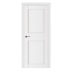 an open white door on a white background