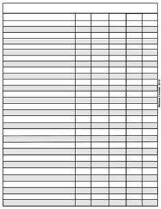 a printable sign up sheet with numbers