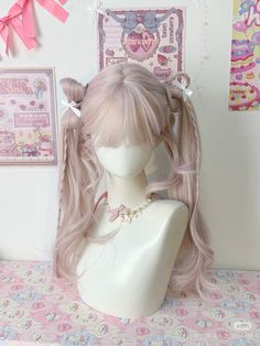 #hairstyle #hair #wig #looks #accessories #cute Hair Accessories Aesthetic, Cute Wigs, Wig Looks, Kawaii Wigs, Accessories Aesthetic, Accessories Cute, Hairdos For Short Hair