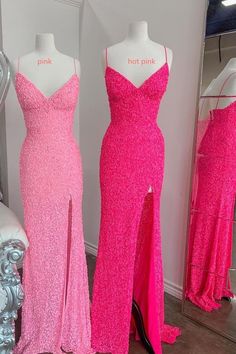 Sexy Pink Glitters Mermaid Long Party Dress – Modsele Prom 2k22, Prom Dress V Neck, Prom 2022, Long Party Dress, Mermaid Pink, Prom Dresses Long Pink, Jr Prom, Long Formal Gowns, Custom Prom Dress