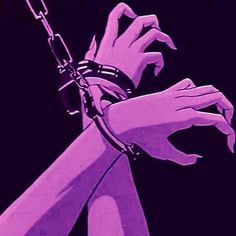 two hands chained to each other with chains on their wrists and one hand in the air