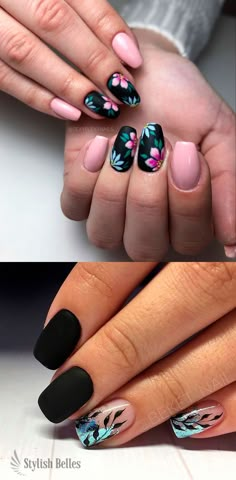 Amazing black short nails designs ideas Cute Short Nails, Perfect Manicure, Short Acrylic, Short Acrylic Nails Designs, Short Nail Designs, Acrylic Nail Art, Minimalist Nails, Cute Nail Designs, Short Acrylic Nails