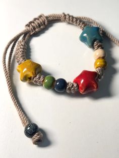 Friendship Bracelets With Beads, Friendship Bracelets Diy, Funky Jewelry, Diy Crafts Jewelry, Dark Color, Dream Jewelry, Jewelry Inspo, Ceramic Beads, Pretty Jewellery