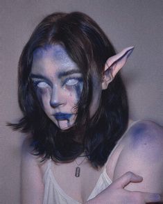 Ghostbur Cosplay Makeup, Mushroom Sfx Makeup, Fairy Sfx Makeup, Sfx Makeup Aesthetic, Mystical Makeup Looks, Pretty Sfx Makeup, Mystical Halloween Costumes, Siren Sfx Makeup, Makeup Looks Extreme