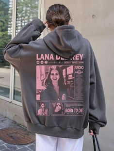 the back of a woman's sweatshirt with an image of lana duka key on it